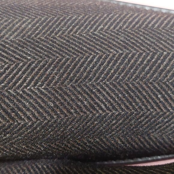 Donald J Pliner Womens 8.5M Brown Herringbone 3 Inch Heeled Loafers~Dark Brown - Picture 8 of 8